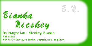 bianka micskey business card